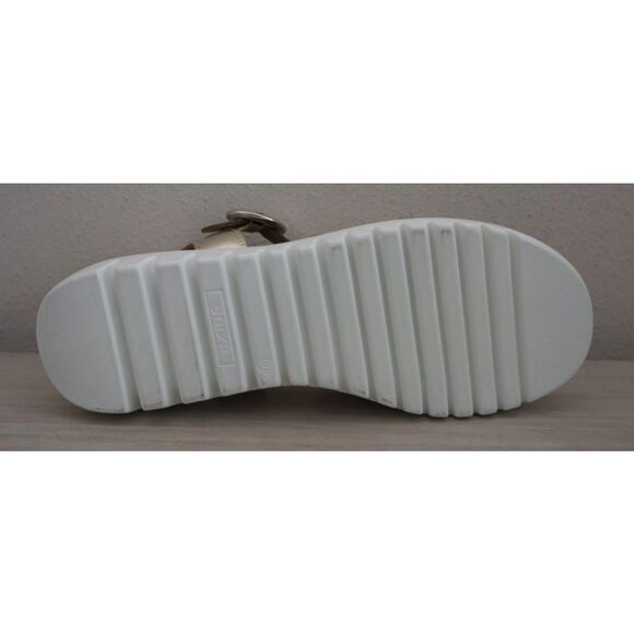 Unisa Women's Sz 10M Gold Frencia Adjustable Strap Footbed Wedge Sandals - Picture 7 of 12